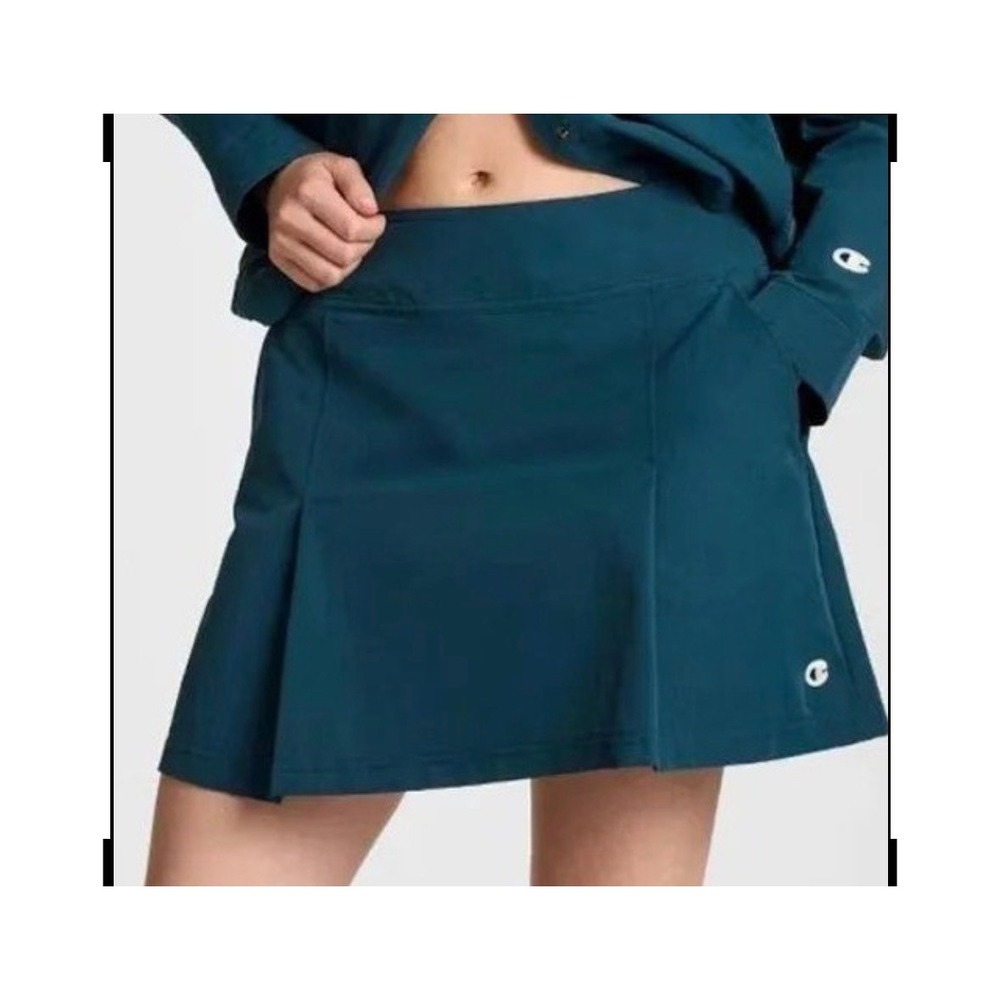 Champion Girls Teal Blue Pleated Athletic Skort Size 12 NWT